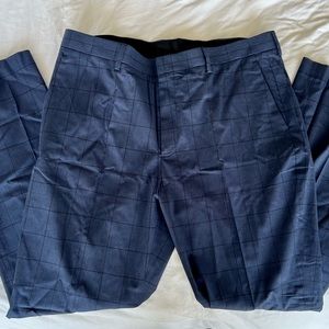 NWT J. Crew Ludlow Men’s Slim Fit Dress Pant / W36 L32 / Dark Blue Checkered